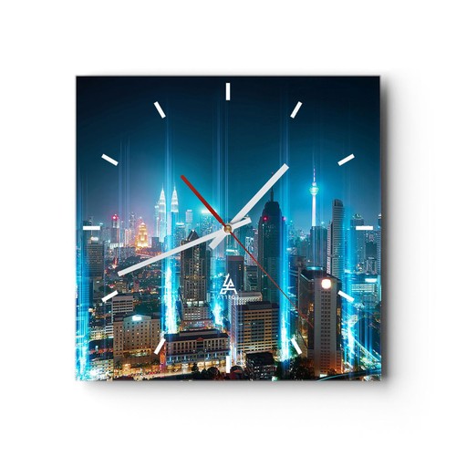 Modern wanduhr 30x30cm quadrat - wanduhr,