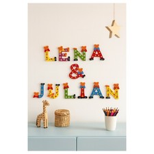 Buchstaben Holz Namen Kinderzimmer Holzbuchstaben Tür Personalisiert Lernen Deko