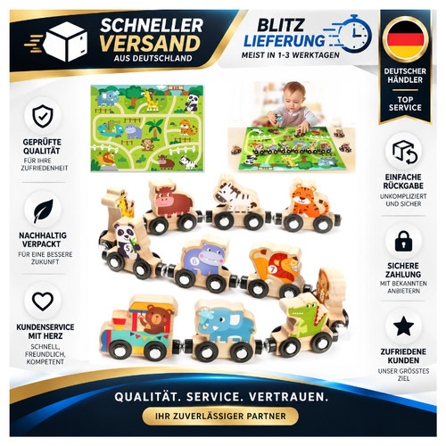 Holzeisenbahn spielzeug set - spielzeug,