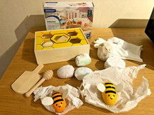 Holz~Bienenstock Bienen Bienenwaben Spielzeug Honig Natur lernen ab 3J Neuwertig