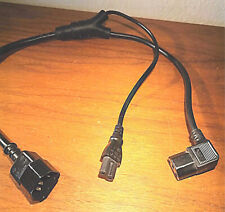 Netzkabel Y 3-fach , Euro Buchse 8, Kupplung + Stecker C13 (PC), 100% OK