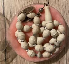 Rosenkranz aus natürlicher Dorschleber-Bernsteinpaste...handgefertigte Formen