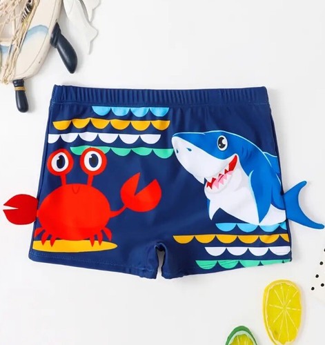 Jungen cartoon krabbe und hai - cartoon-krabbe,