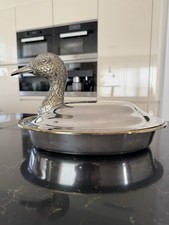 Stockente Silberplatte Teghini