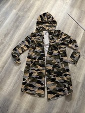 H&M Divided Damen Cardigan LongJacke M 40 42 Tarn Braun Grün Neu