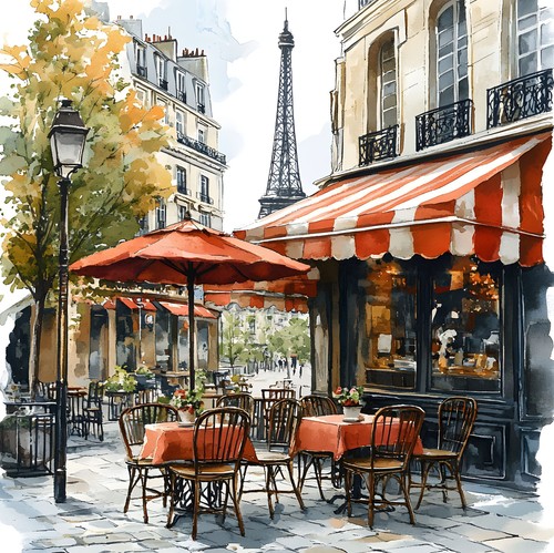Wandbild paris cafe bistro - paris,