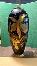 Lindner Kueps Bavaria Vase "Goldorchidee" echt Cobald Porzellan 157/5