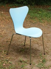 #10473a - Arne Jacobsen - Series 7 - Fritz Hansen - Hellblau - Chair - Stuhl