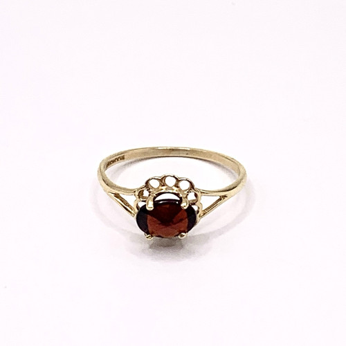 Granat ring gold - ring, kt