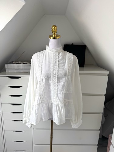 Zara bluse lochspitze - zara,