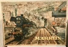 MÄRKLIN * ALTES BILD * DECKEL  VON EINEM ALTEN MÄRKLIN - KARTON * SIEHE BILDER *