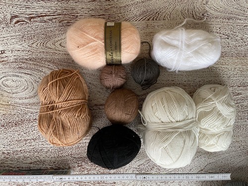 Wollpaket wollreste beige - wollpaket,