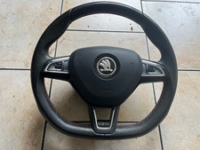 Skoda Oktavia III 5E Bj.18 VRS Leder Lenkrad rote Nähte 5E0419091BB 89000Km