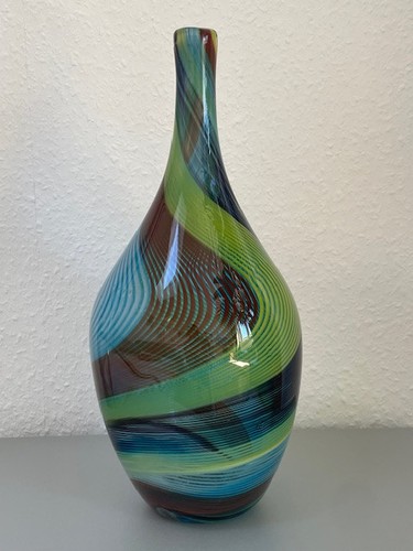 Murano vase flaschenform mit - murano-vase,,