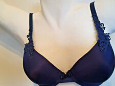 VIANIA ,Schöner Schalen - BH mit edler Spitze, B 80, Mitternachts Blau , NEU 