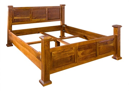Bett akazie 180x200x114 honig - bett,