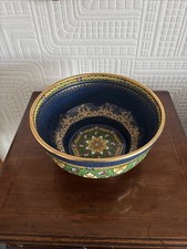 Schöne große byzantinische Schale Minton blau Art Deco