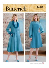 Schnittmuster Butterick B6868 - Mantel und Kleid - Gr. 34-42