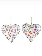 Formano Deko Hänger Herz Blumen Schmetterling Metall 20 cm (#27S)