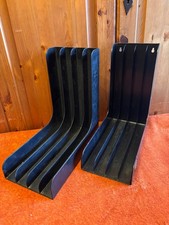 2 SCHALLPLATTENSTÄNDER SCHWARZ L-FORM VINYL LP AUFBEWAHRUNG VINTAGE REGAL BOX