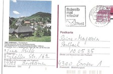 Bildpostkarte Todtmoos, gestempelt, Ausgabe 1.85, Auflage 40.000