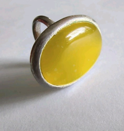 Ring vintage gelber chalcedon - vintage,
