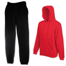 Jogginghose Hoodie Jogginganzug Fruit of the Loom Sporthose Kapuze Pullover Set