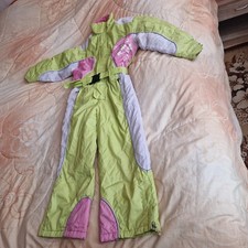 Schneeanzug, Skianzug, Gr. 128, Fictif Snow Girl, grün/rosa/weiß, gut erhalten