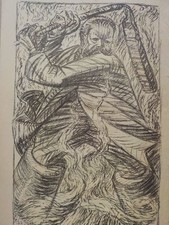ERNST BARLACH - Der Drescher von Masuren. Lithographie 1915 Schult 72 / A. Gaul