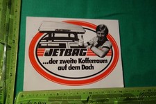 Alter Aufkleber JETBAG ...der zweite Kofferraum auf dem Dach