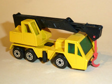 MATCHBOX SUPERFAST CRANE TRUCK No. 49, unbespielt, schwarzer Kran-Ausleger
