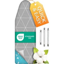 Super Soft Turbo-Bügelbrettbezug, ÖKOTEX Baumwoll-Polsterung, EasyFit+Spanner