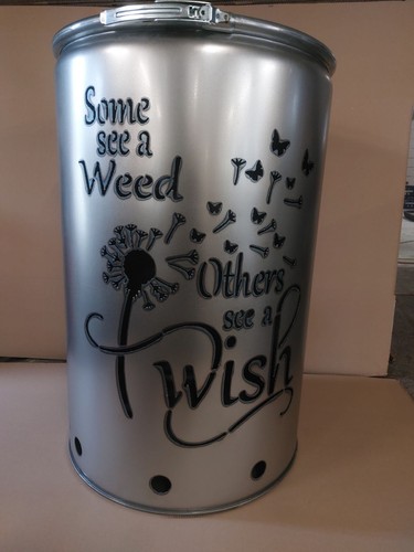 Feuertonne mit wish motiv - feuertonne,