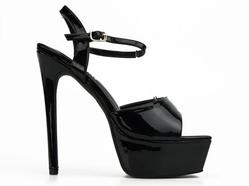 Schwarz lackierte stiletto - schwarz, stiletto-