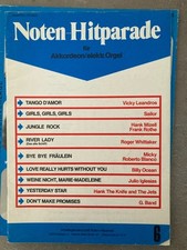 Noten-Hitparade 6 elektr. Orgel Girls, girls, girls, River lady Akkordeon Noten