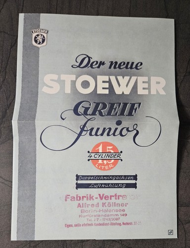 Stoewer greif junior - greif, 1935-1939