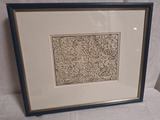 original  Landkarte Cosmographia Sebastian Münster  Franken Bayern um 1550
