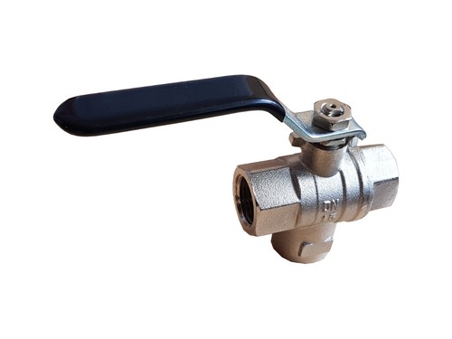 1 dreiwege kugelhahn - 1/2"-, 1"dreiwege