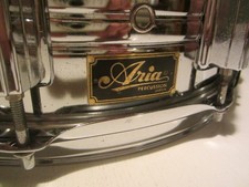 Vintage Aria Snare 10 lugs each side steel shell 14" x 5" MIJ