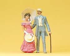 Preiser 45053 Spur G - Paar mit Sonnenschirm  NEU und OVP