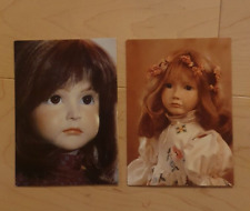 Zwei Postkarten von Künstlerpuppen - Heidi Plusczok, vintage 1985