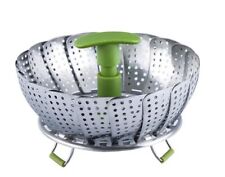 11 Zoll Gemüsedampfgarer | Kochdampfgarer Edelstahl | ausziehbarer Korb