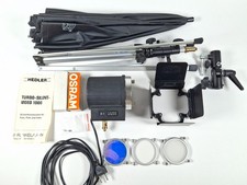 Hedler Turbo Silent Video 1000 Halogen Videoleuchte mit Reflexschirm und Stativ