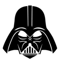1x Aufkleber Darth Vader Kopf