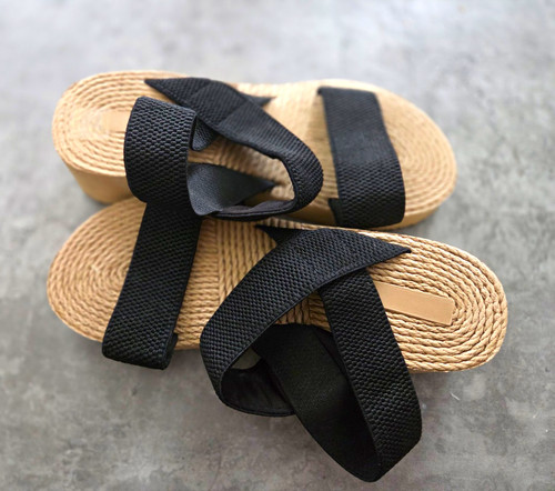Damen sandalen slides flach - sandalen,