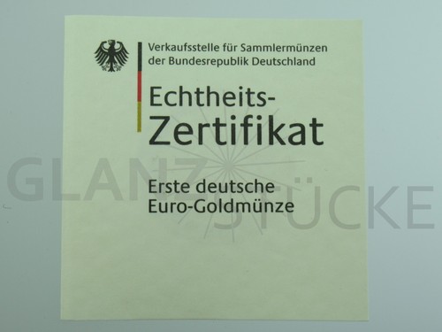 100 euro goldmünze 2002 - euro,