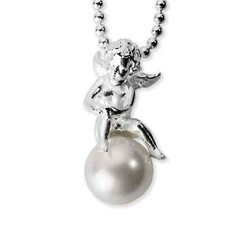 Engel mit Perle Anhänger ohne