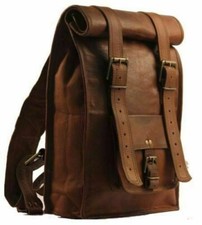 Roll Top Echtleder Rucksack