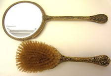 Handspiegel / Bürste antik