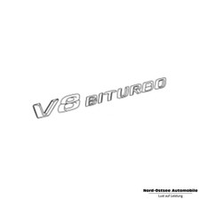 Original Mercedes-Benz V8 Biturbo Schriftzug Emblem Kotflügel NEU